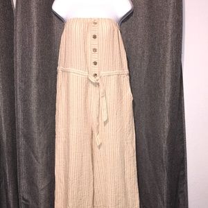 Blue Island Beach- strapless striped jumpsuit